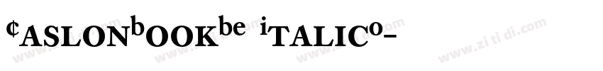 CaslonBookBE ItalicO字体转换